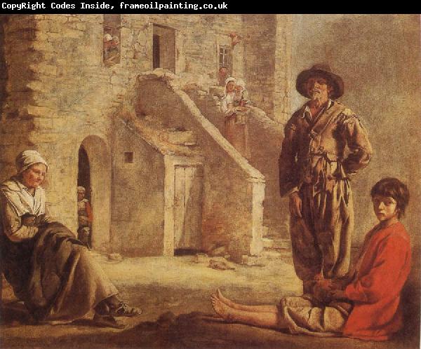 Louis Le Nain Peasants at their Cottage Door